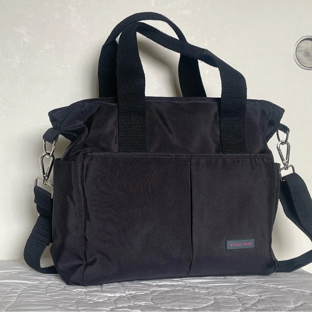 ROYALFAIR Black Diaper Bag